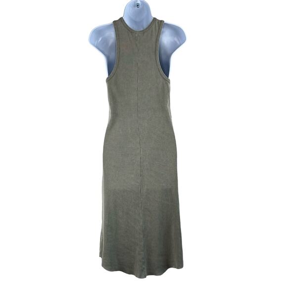 Young Fabulous Broke Stretchy Gray Ribbed Sleeveless Racerback Midi Dress SM/Med - Picture 2 of 12